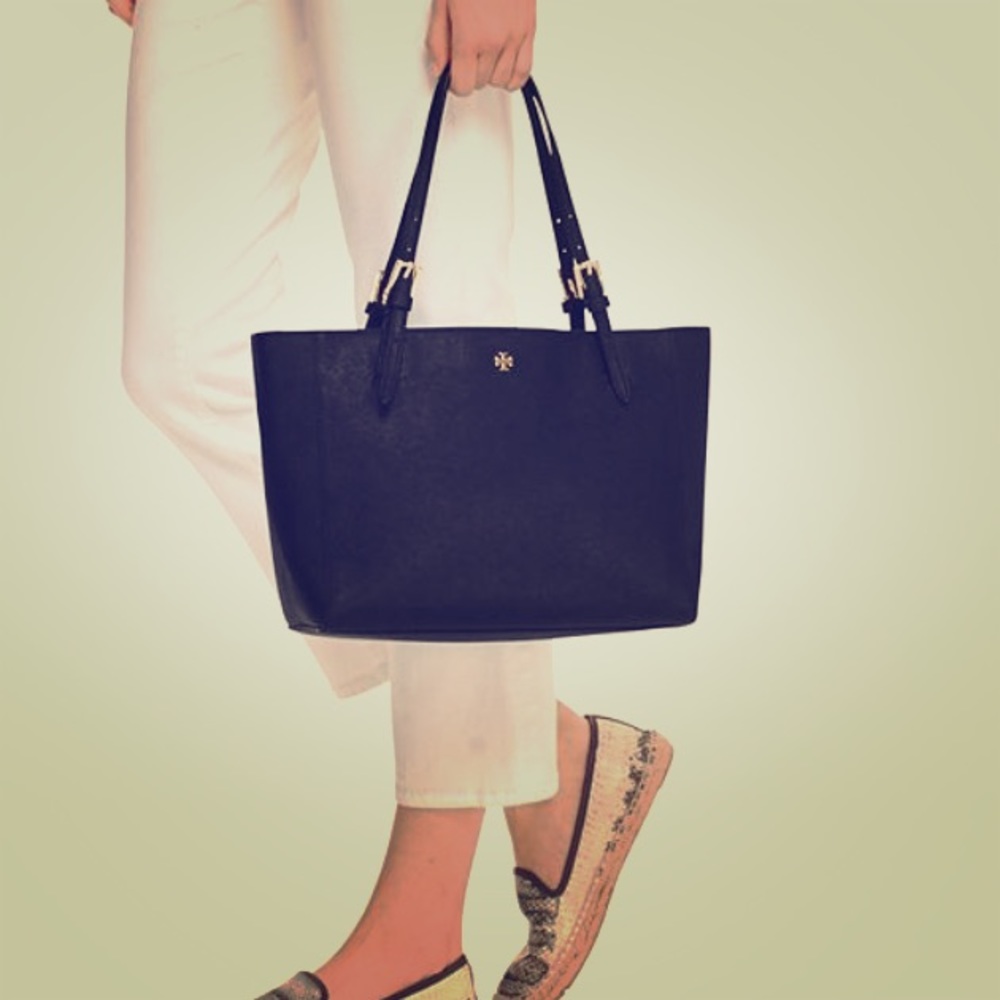 Tory Burch Small buckle Tote Navy